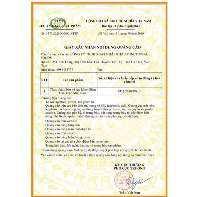 GIẢM CÂN THẢO MỘC NAM . HIỆU QUẢ NGAY TỪ LIỆU TRÌNH ĐẦU TIÊN