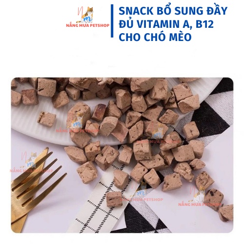 Gan gà sấy cho chó mèo, thức ăn đông khô, snack cho chó mèo