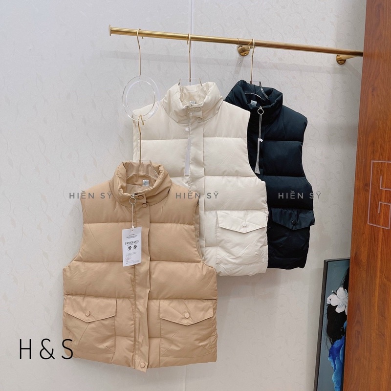 Áo phao gile túi hộp