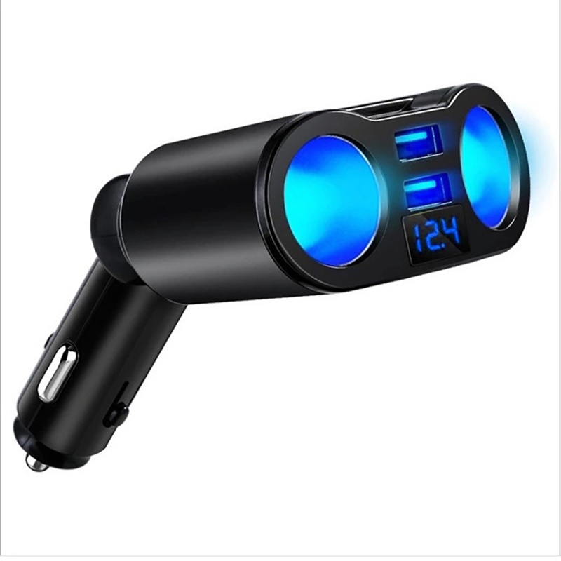 Ổ Cắm Sạc 2 Cổng USB 90w 12V / 24V Có Màn Hình LED Hiển Thị Điện Áp