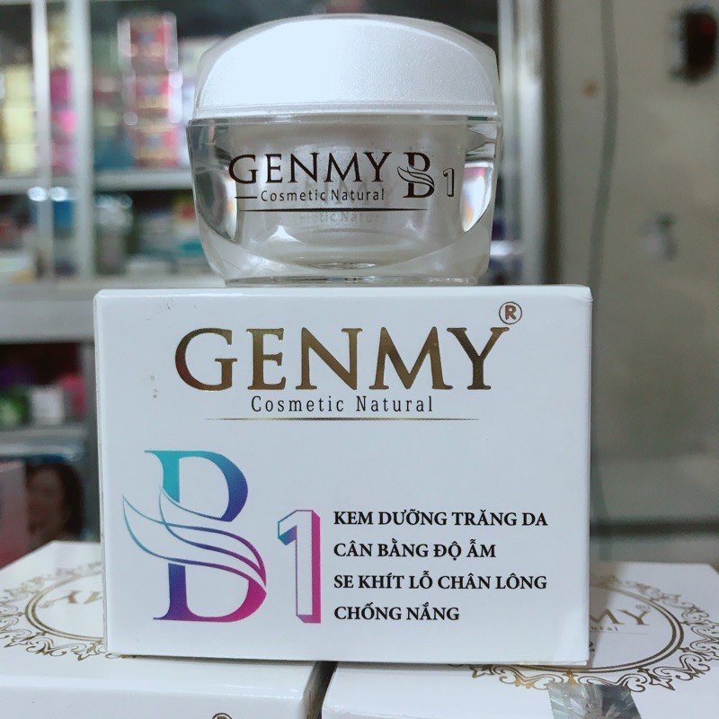 Kem Genmy B1 dưỡng trắng da cân bằng độ ẩm se khít lỗ chân lông chống nắng10g, 18g