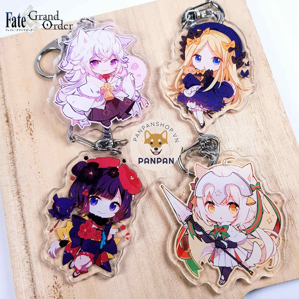 Móc khóa Anime DELUXE FGO Merlin Jeanne Lily Neko (6cm)