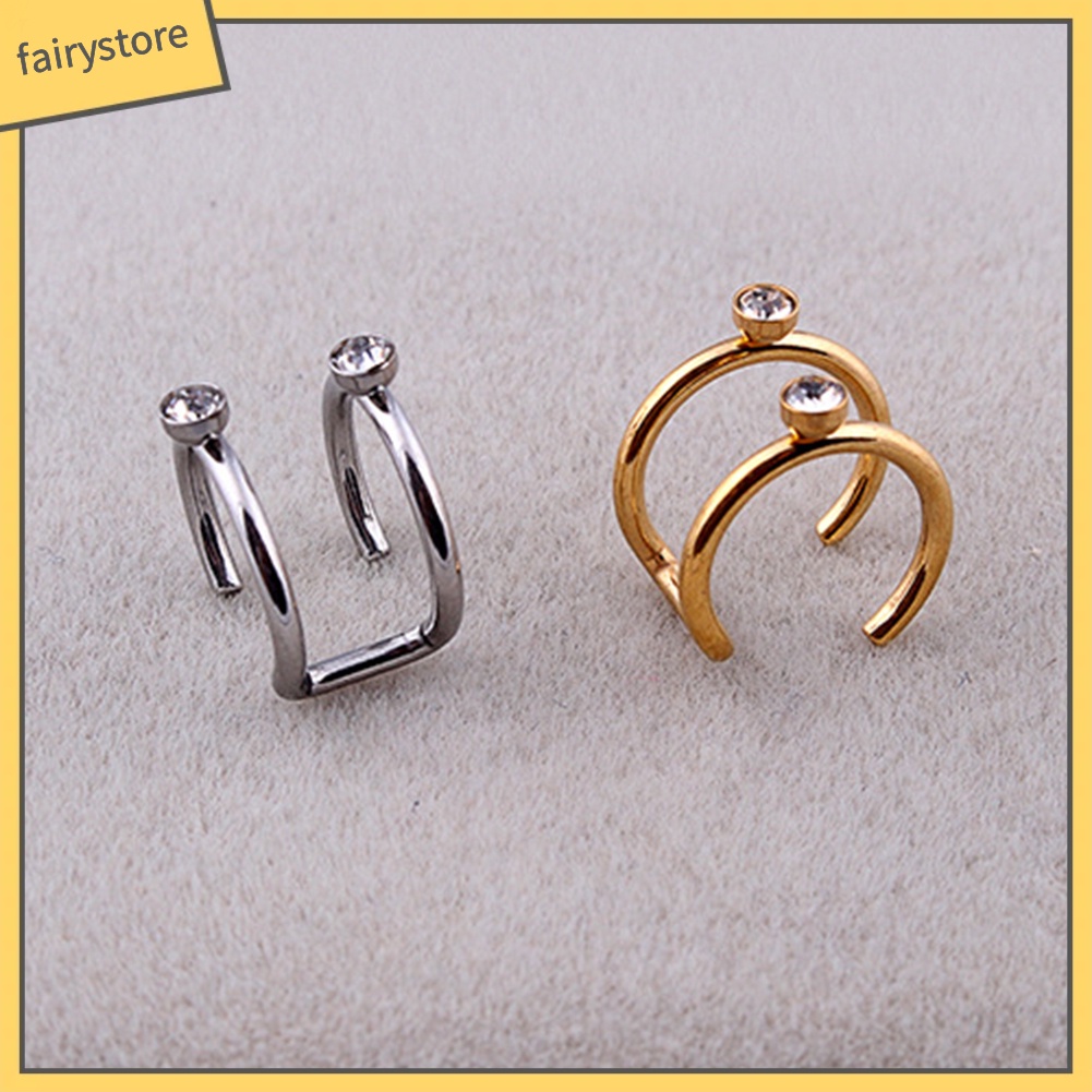 1 Khuyên Vành Tai Đính Đá Thời Trang Cho Nữ