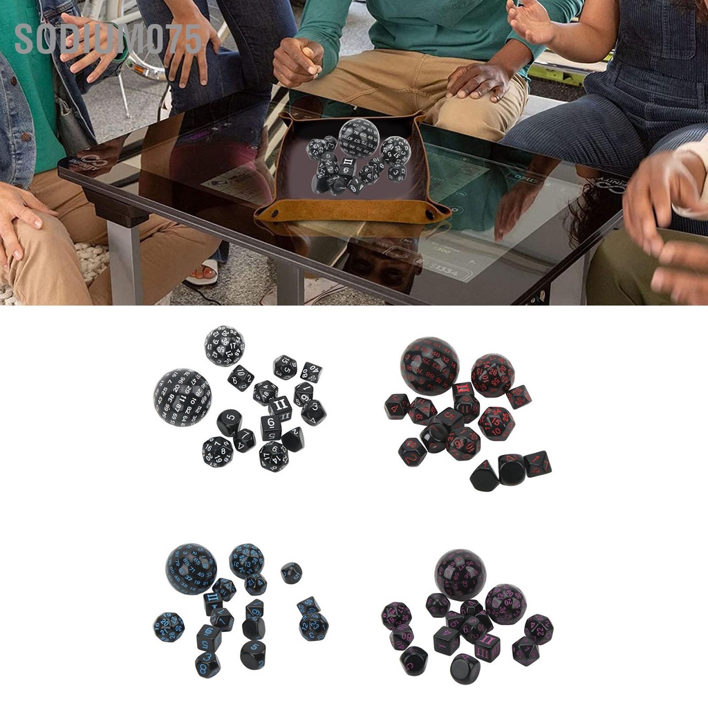 Có thể bán buôn Bộ xúc xắc đa diện 15 cái Acrylic D3 đến D100 Viên uống chơi game trên bàn để nhập vai Trò Đồ dùng cho bữa tiệc Sodium075 Hàng giao ngay