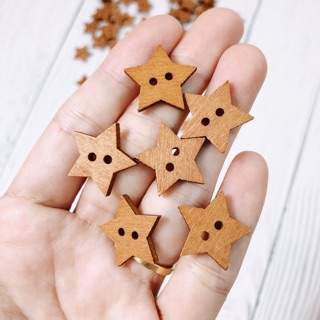 [MÃ FSS09JAN hoàn 20% tối đa 20k xu] Set 10 nút gỗ hình ngôi sao
