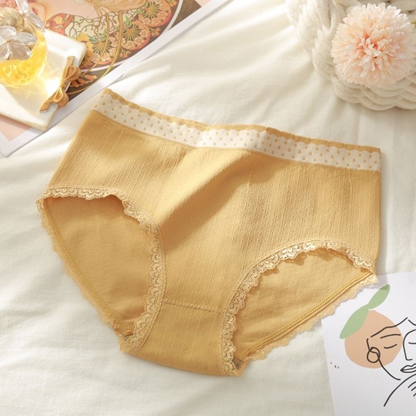 Quần lót nữ cotton vải mềm viền ren ôm bụng thông hơi kháng khuẩn co giãn 4 chiều LQ13