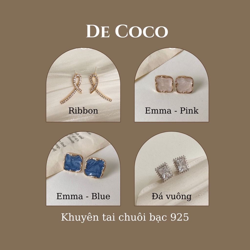 khuyên tai bông tai Emma earrings De Coco