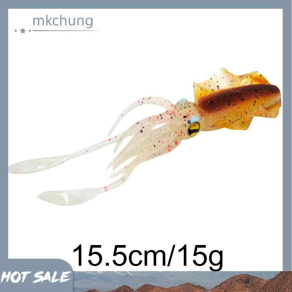Mồi Câu Cá Giả Hình Con Mực Mềm 15.5cm 15g