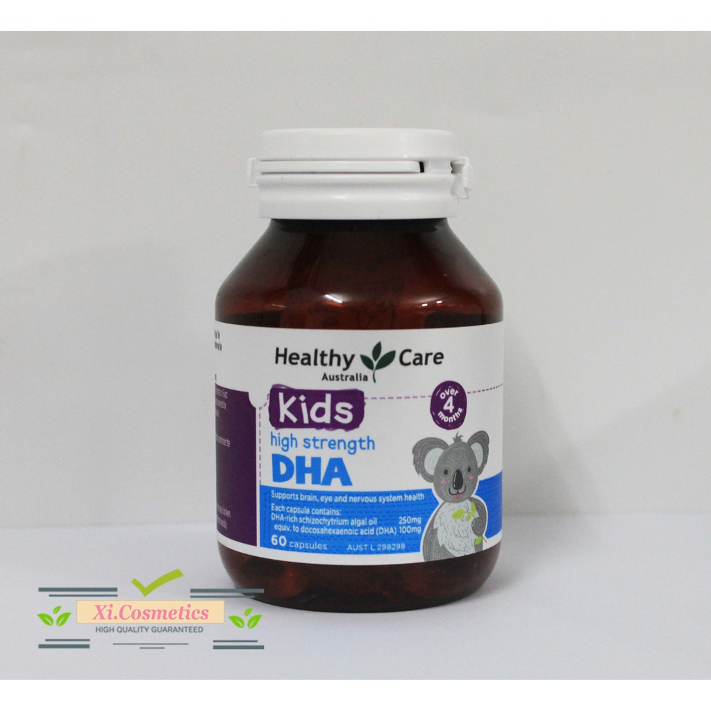 Viên uống Healthy Care Kids High Strength DHA cho bé 60 viên - bổ sung DHA cho bé