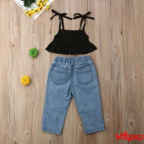Set quần jeans và áo thun tay ngắn xinh xắn cho bé