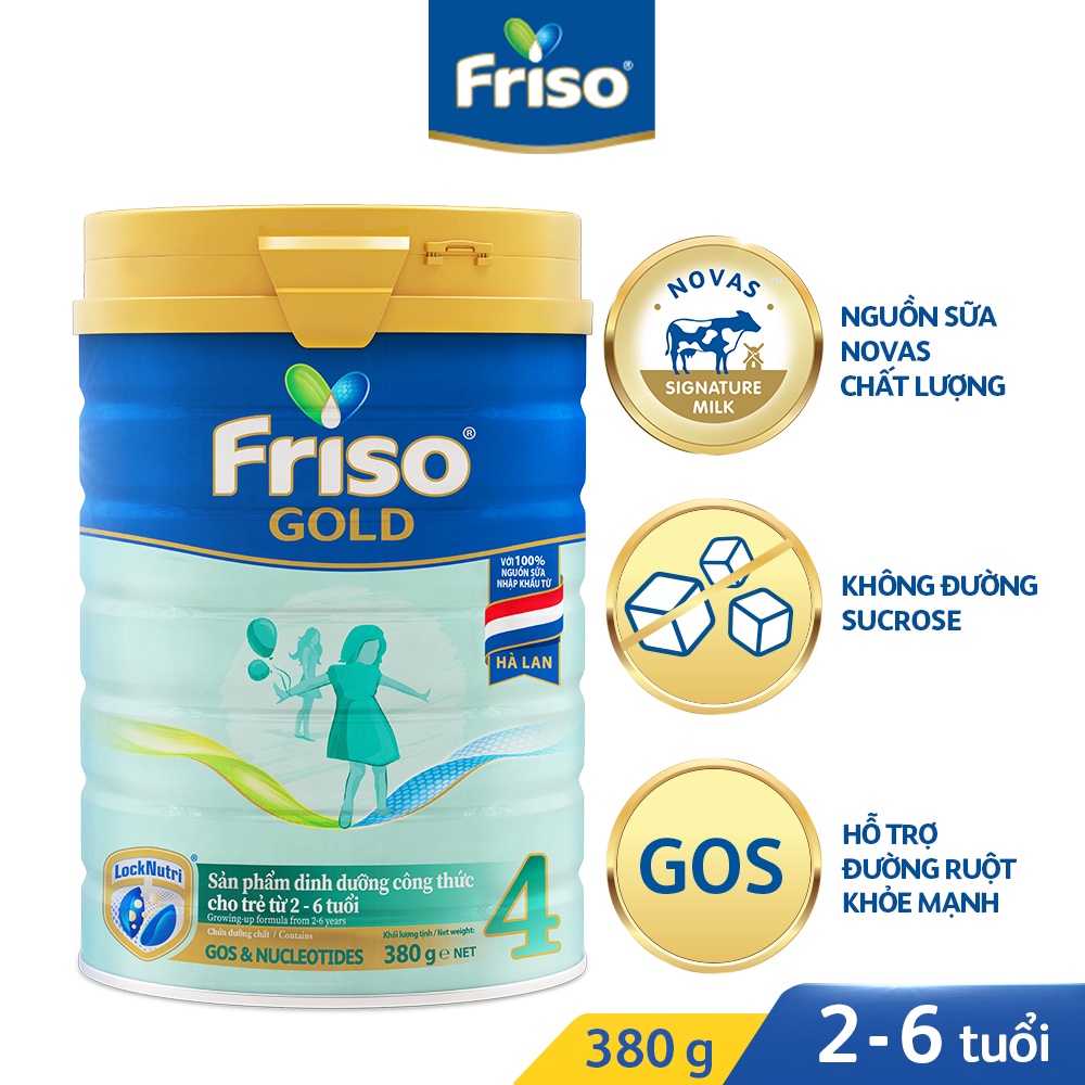 Sữa Bột Friso Gold 4 380g (Dành Cho Trẻ Từ 2 - 6 Tuổi