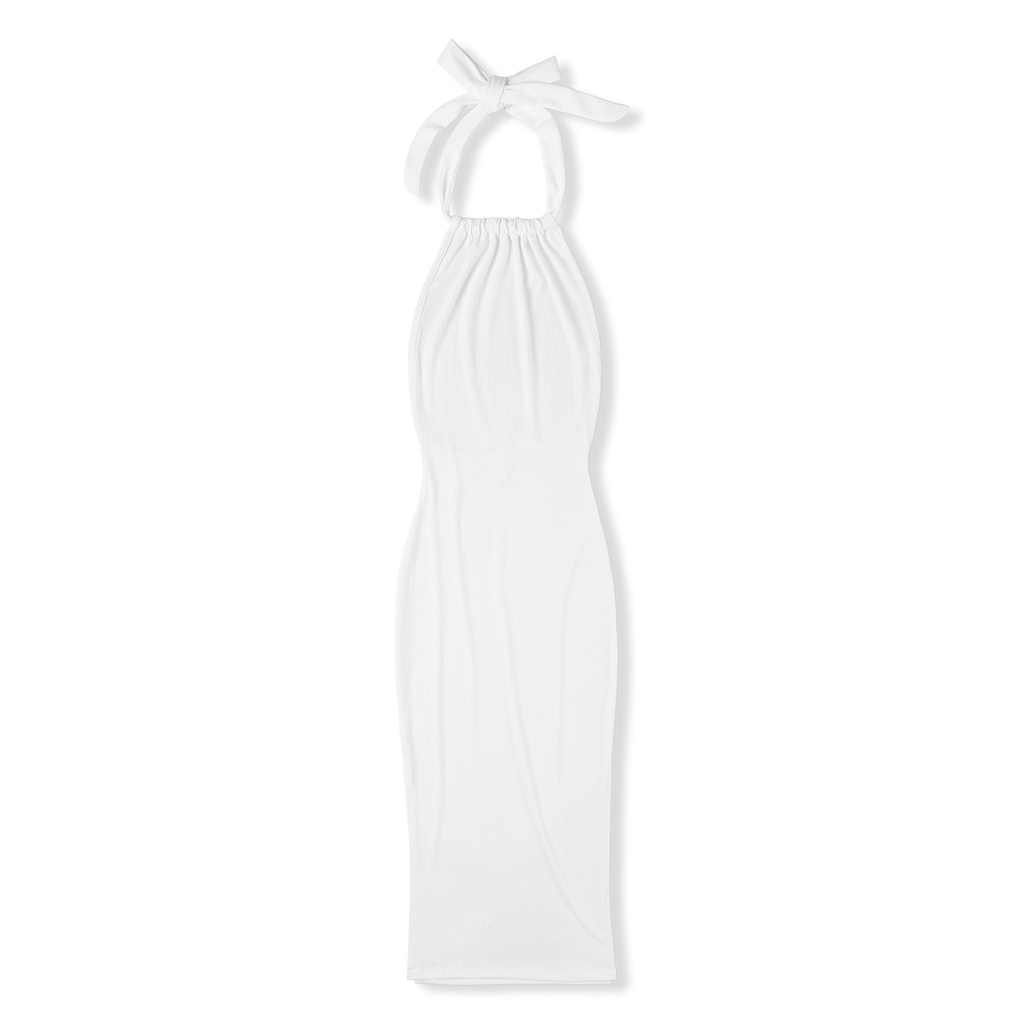Đầm Dài Nữ Body 2 Slit Leg , Chất Vải Thun Sọc Mềm Thoải Mái , WDD000188 , SOMEHOW