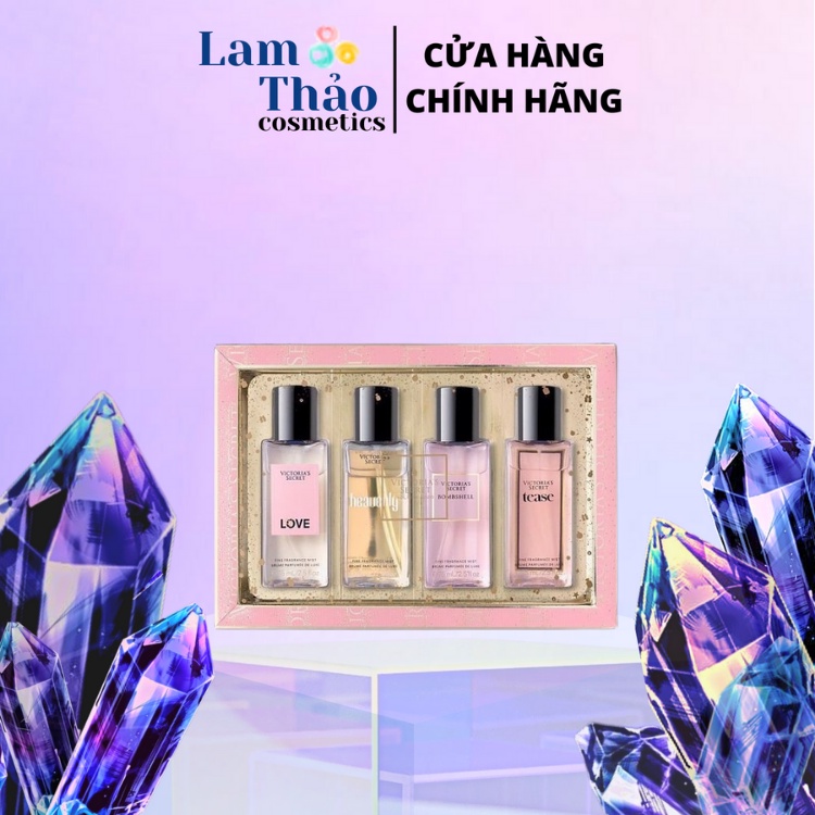 Xịt Body Victoria's Secret Holiday 2020 Fine Fragrance Mist Gift ( Tách Set )