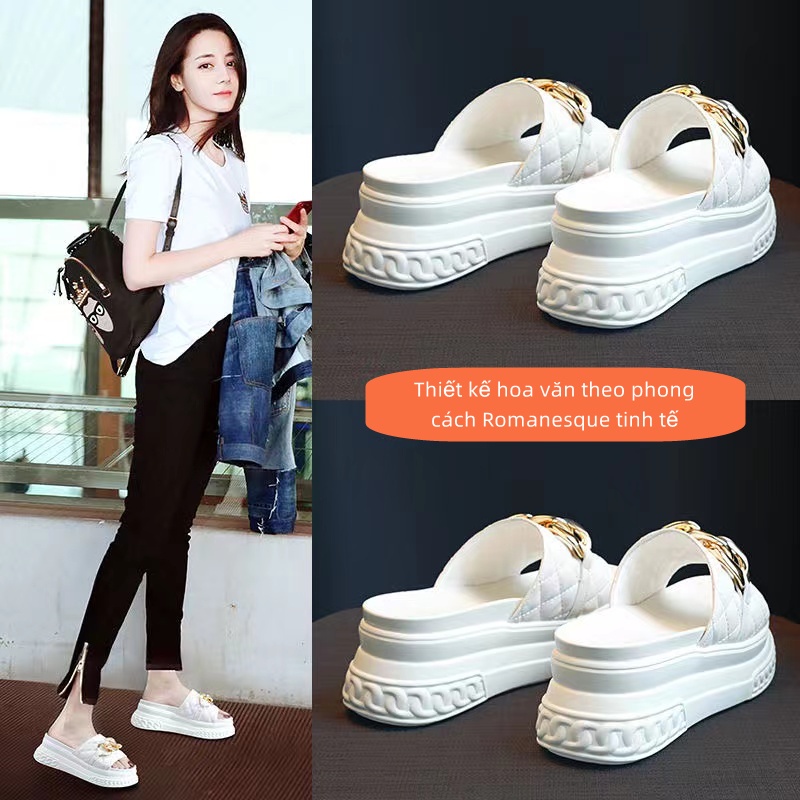 Dép Sandal Mùa Hè Đế Dày Nâng Chiều Cao Phong Cách Mới