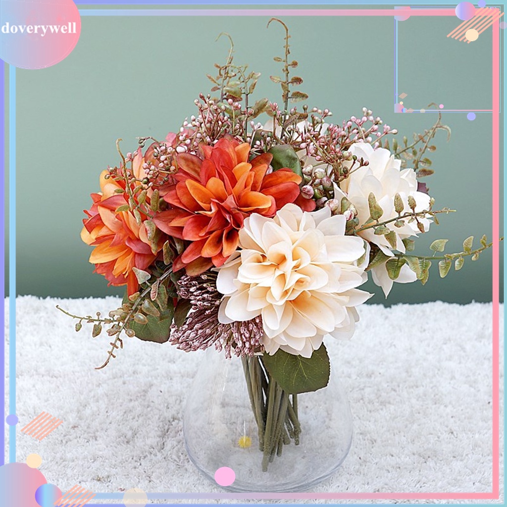 1 Nhánh Hoa Nhân Tạo Bằng Vải Phong Cách Cổ Điển Dùng Trang Trí Đám Cưới