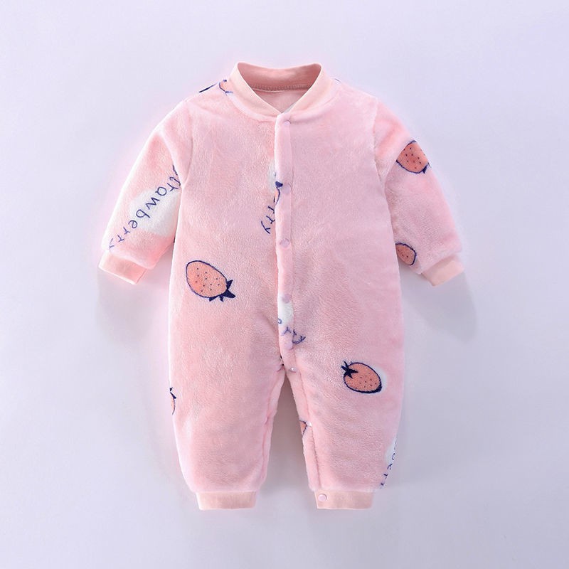 Bộ Đồ Liền Thân Cotton Dài Tay Thời Trang Mùa Đông Xinh Xắn Dành Cho Bé 0-18 Tháng LuckyCandy