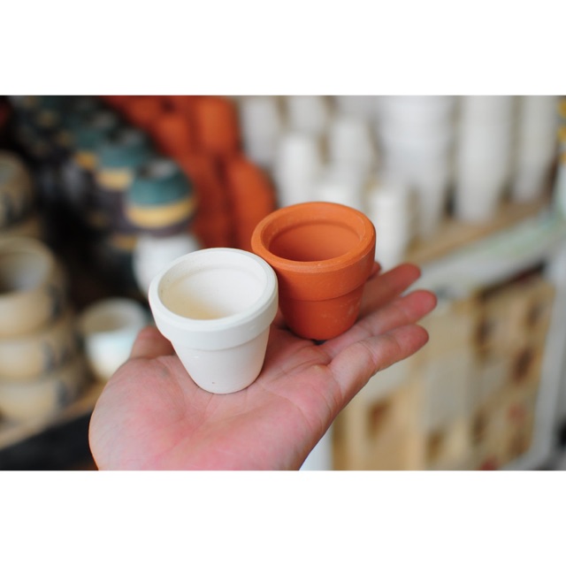 CHẬU ĐẤT NUNG 5cm TRỒNG SEN ĐÁ MINI CHUYÊN DỤNG / LỖI 1 ĐỔI 1