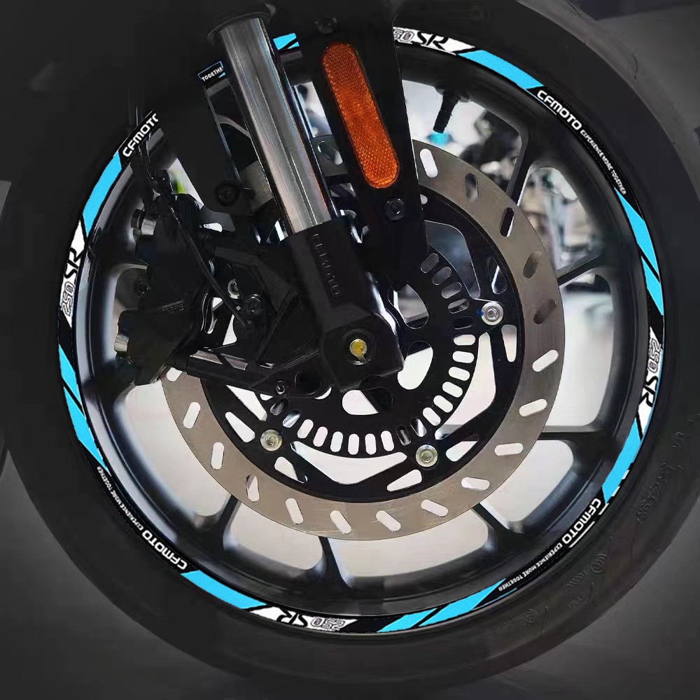 Set 16 Miếng Dán Phản Quang 17 inch Chống Thấm Nước Trang Trí Vành Bánh Xe Mô Tô CFMOTO 250SR