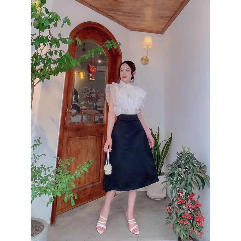 SET ÁO DẬP LY CHÂN VÁY TRƠN