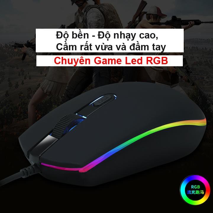 CHUỘT GAME THỦ LIMEIDE 007 LED RGB ĐỔI MÀU LIÊN TỤC SIÊU ĐẸP, ĐẦM TAY