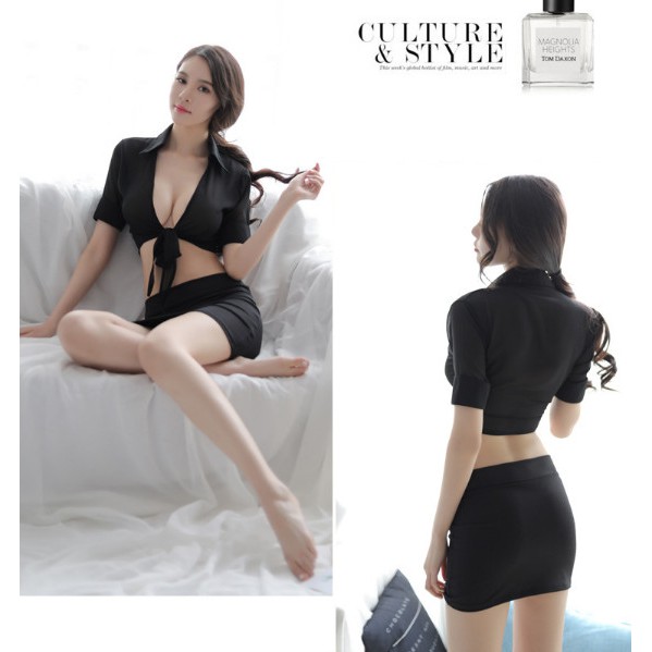 Váy Ngủ Sexy Cosplay Nữ Thư Ký Khoe Eo Gợi Cảm Quyến Rũ 1338
