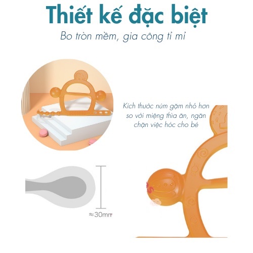 Gặm Nướu Đeo Tay Silicol Chống Rơi MISUTA Hàng Cao Cấp An Toàn Cho Bé