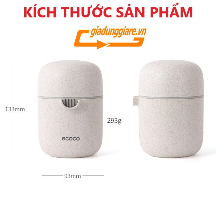 ( Bộ vắt cam ECOCO cao cấp ) Dụng cụ VẮT cam kiêm ÉP hoa quả trái cây 2in1 tiện lợi chất liệu nhựa LÚA MẠCH an toàn