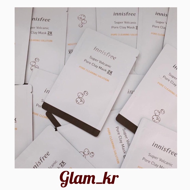 Sample mặt nạ đất sét Innisfree super volcanic pore clay mask 2X