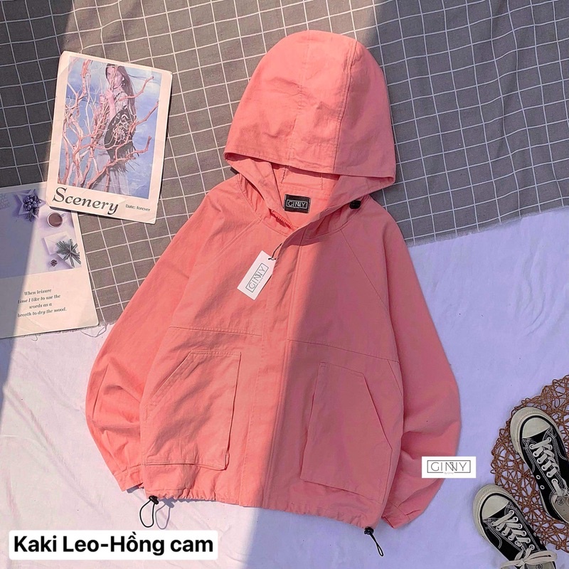 Áo Khoác Kaki Leo GINNY | Áo Khoác Nữ Kaki Đẹp | Áo Khoác Kaki Nữ Có Nón | GinStore