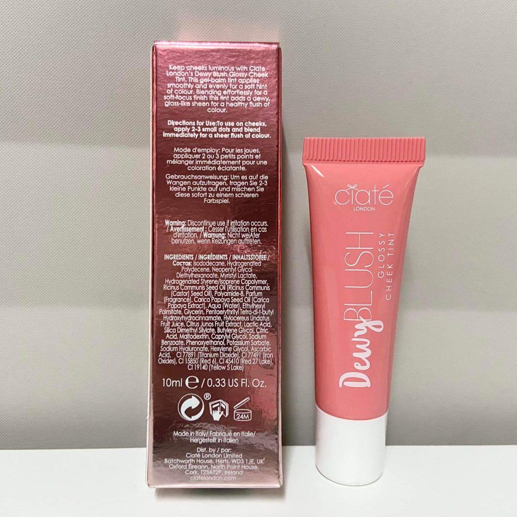 Má Hồng CIATE LONDON Dewy Blush Glossy Cheek Tint màu Papaya10ml 22$