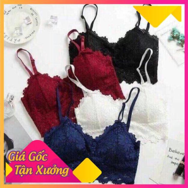 Áo Bra Ren Hoa 2 Dây Siêu Đẹp 343 Free Size
