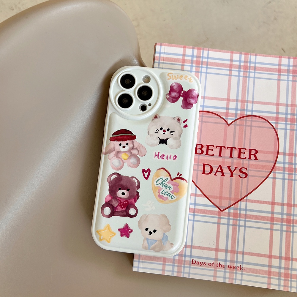 ốp iphone mô hình búp bê dễ thương TPu Silicone Case Điện thoại iPhone 11 Pro Max X Xr Xs 7 8 14 Plus Se 2020 12 pro max 13 mini