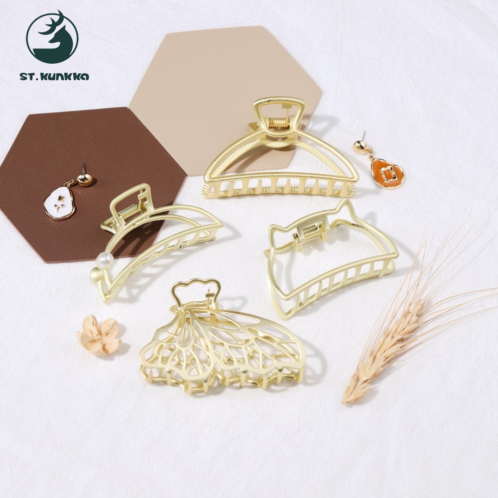 Kẹp tóc kim loại ST.KUNKKA hình bướm thời trang cho nữ