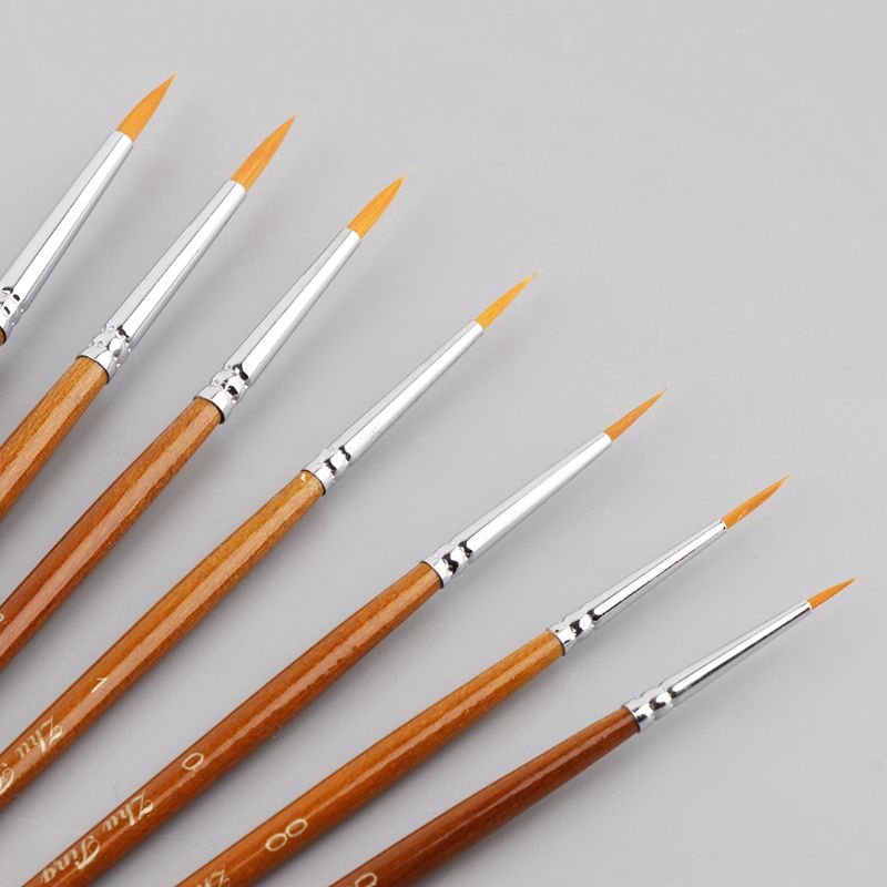 Set 7 cọ tô màu nước acrylic chuyên dụng