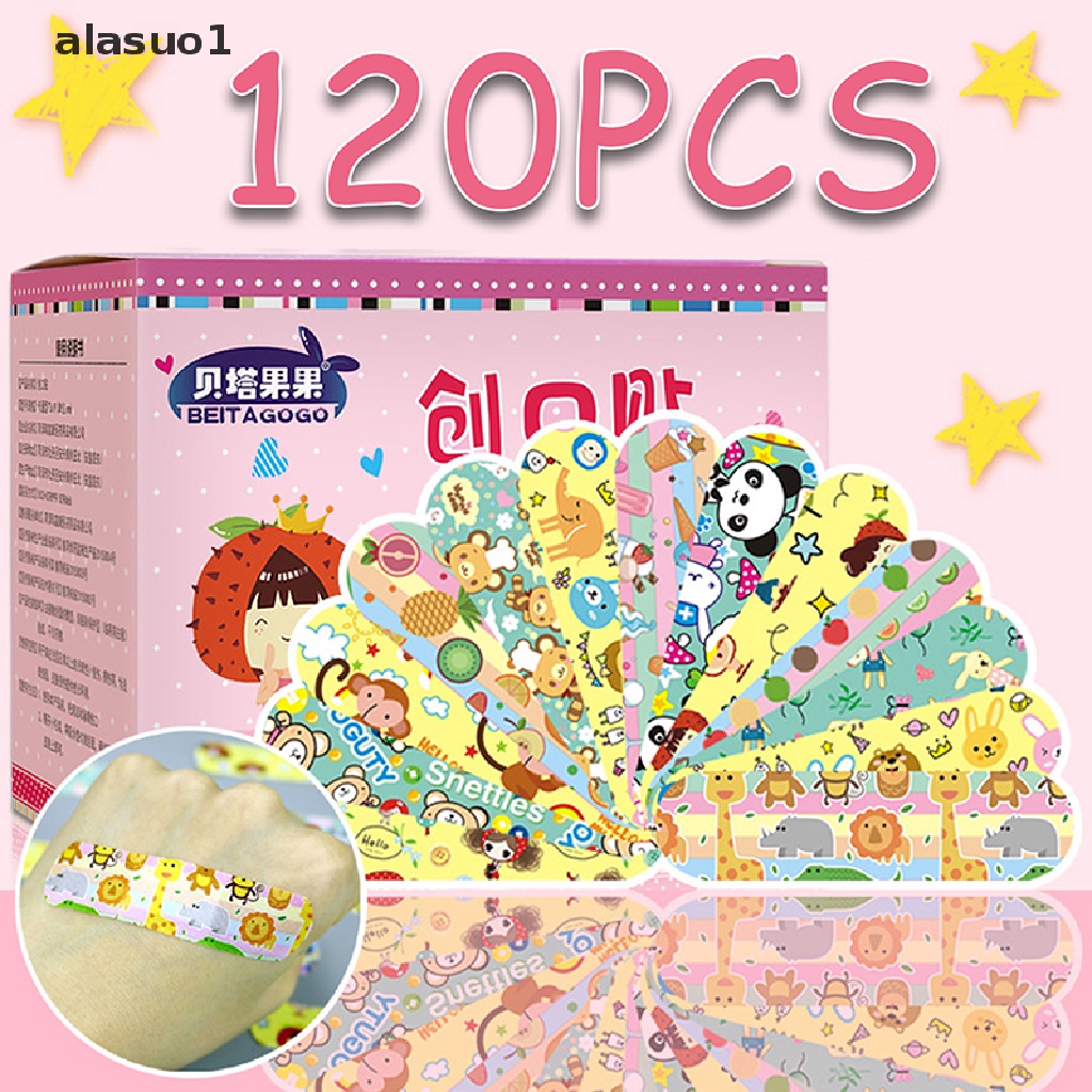 Set 120 Miếng Băng Keo Cá Nhân Chống Nước Thoáng Khí Họa Tiết Hoạt Hình