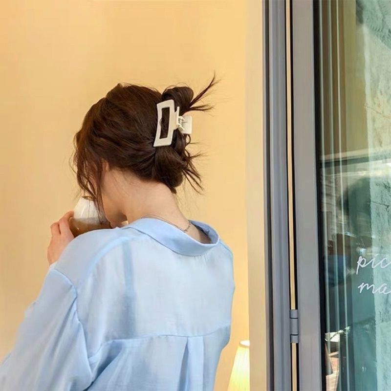 Kẹp tóc càng cua hình chữ nhật xinh xắn phong cách Hàn Quốc