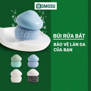 Búi Rửa Đa Năng Có Tay Cầm, Cọ Xoong Nồi, Cọ Bếp, Cọ Rửa Bát Đĩa Không Hại Da Tay Cao Cấp Có Đầu Thay Thế Z06_A407