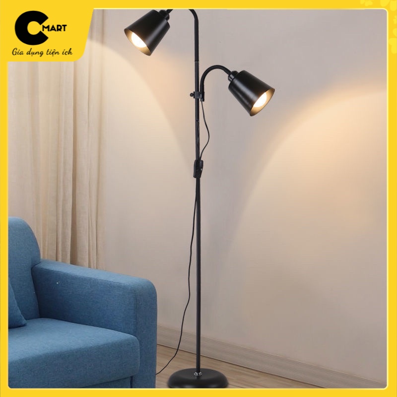 [SẴN] Đèn Sàn Đèn Cây Đứng Hai Đầu Trang Trí Decor Phòng Đơn Giản Hiện Đại 2201/SB004 [CMART_GIA DỤNG TIỆN ÍCH]
