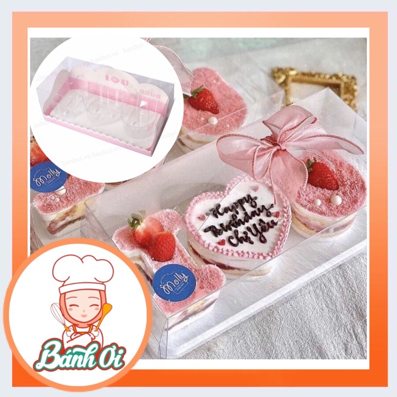 Khuôn Làm Bánh Hộp Mica Chữ LOVE, Khuôn Làm Bánh Chữ I love U, Khuôn bánh Tiramisu, Khuôn Thạch Rau Câu, Pudding