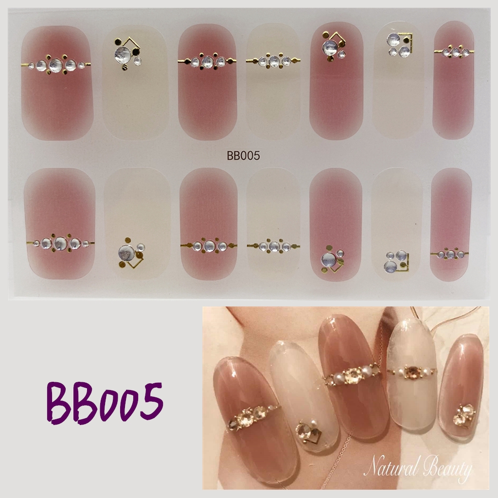 [Hàng mới về] Phụ kiện miếng dán trang trí móng tay nghệ thuật 3D Bb001-018