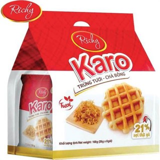 Bánh tươi trứng chà bông Karo Richy 6 gói x 28g