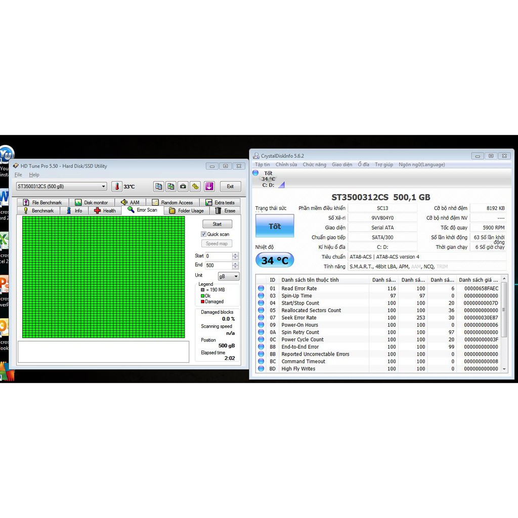 Ổ cứng SDD, HDD 500gb- 1Tb Seagate