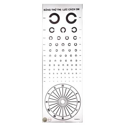 Bảng đo thị lực chữ C, kiểm tra tật khúc xạ