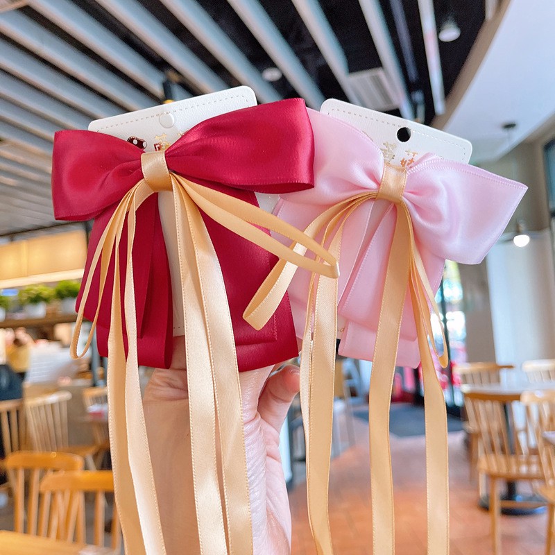 Kẹp Tóc Nơ Vải Ruy Băng Thời Trang