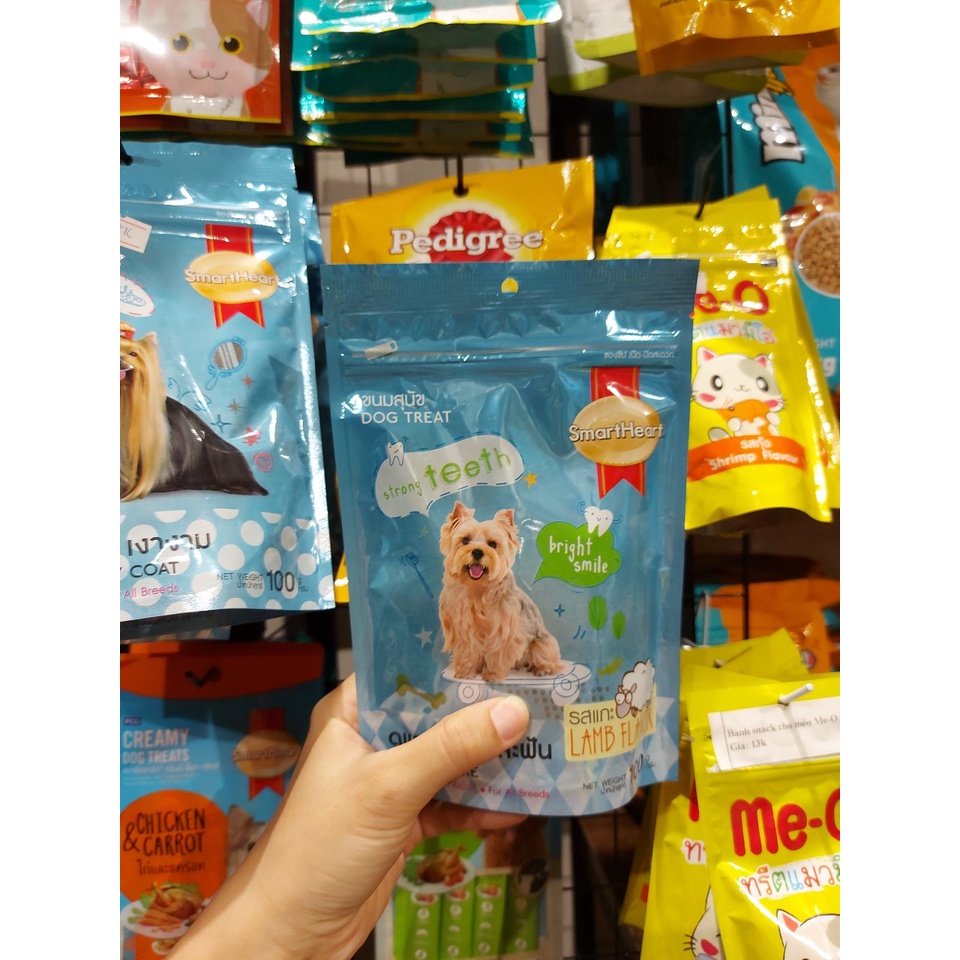 Bánh thưởng Smartheart huấn luyện cho chó giúp dưỡng lông,sạch răng, tiêu hóa - Gói 100g