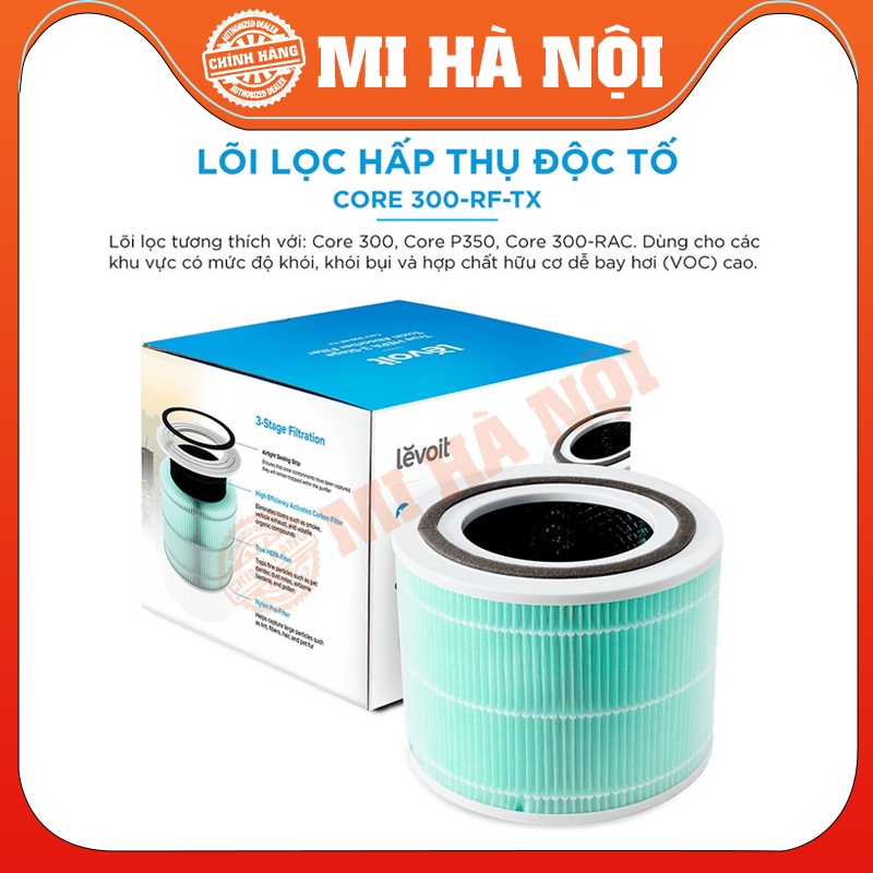 Lõi lọc cho máy lọc không khí Levoit Core 300 / 300S / Mini - Chính hãng - Diệt khuẩn - Khử mùi - Chống dị ứng