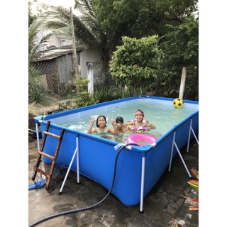 Bể bơi lắp ghép 4mx2.11m tặng kính,phao