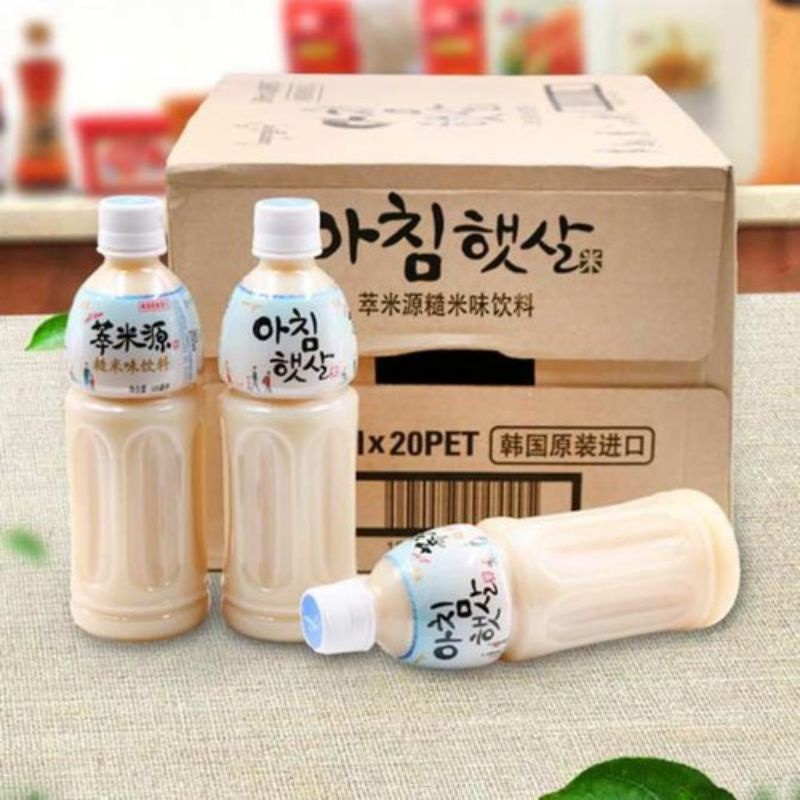 [Freeship70k] Thùng 20 chai nước gạo rang Hàn Quốc Morning Woongjin 500ml