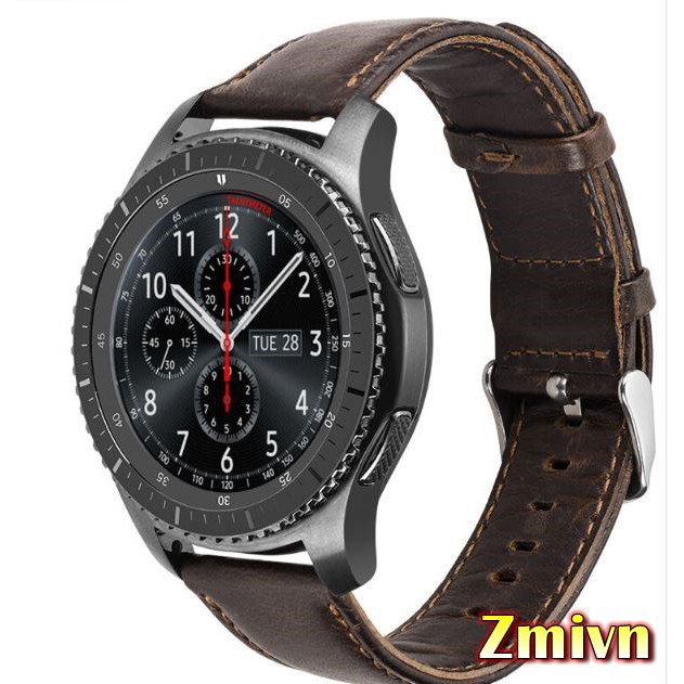 Dây da Vintage Size 22 cho Samsung Gear S3, Galaxy Watch, Huawei Watch GT