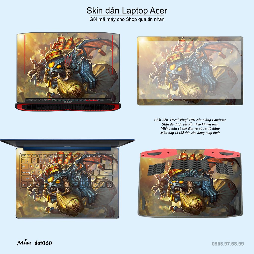 Skin dán Laptop Acer in hình Dota 2 _nhiều mẫu 10 (inbox mã máy cho Shop)